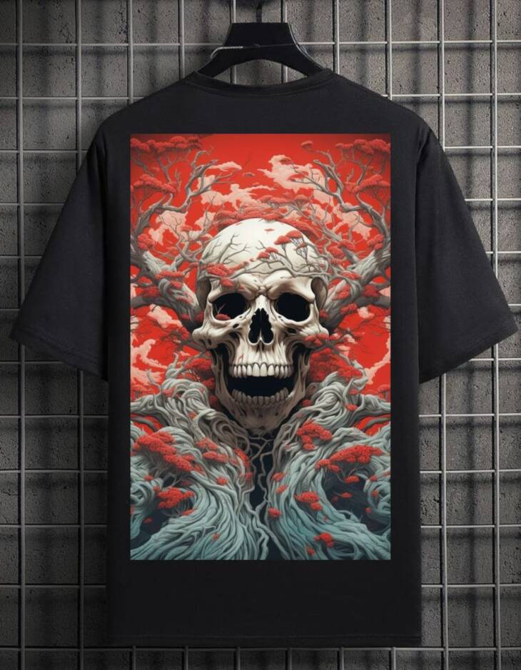 Rooted Skull Oversized T-Shirt