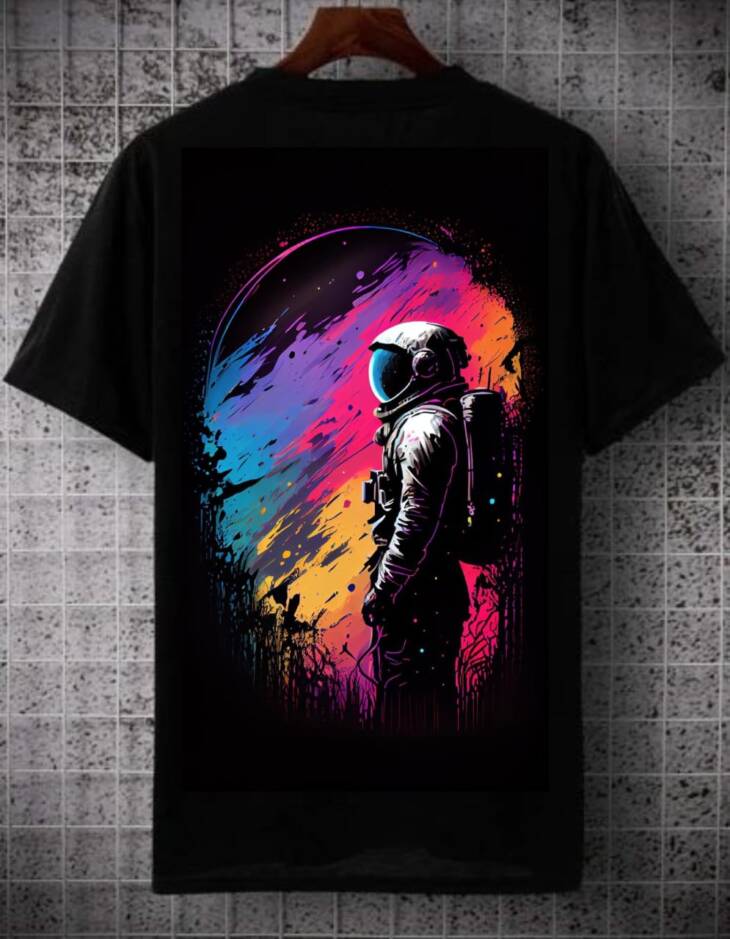 Back Print Astronaut Oversize T- Shirt